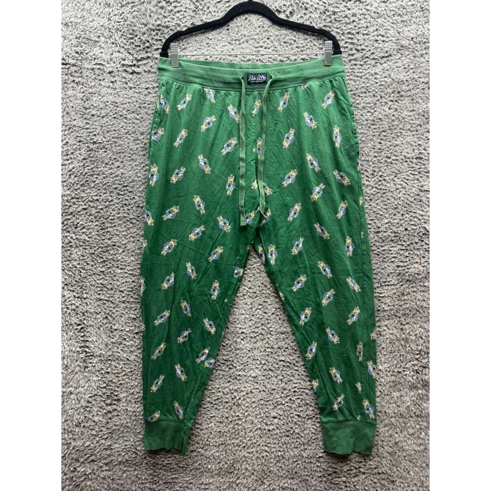 Polo Ralph Lauren Sleepwear Polo‎ Bear Printed Pajama Pants Green Mens Size L